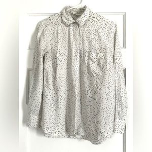 Polka dot button down shirt